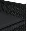 vidaXL Set da Pranzo da Giardino 17 pz con Cuscini Nero in Polyrattan