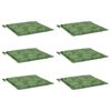 vidaXL Cuscini per Sedia 6 pz Motivo a Foglie 50x50x4 cm in Tessuto