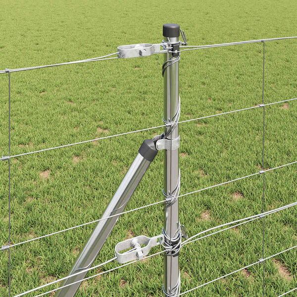 vidaXL Palo della recinzione Zincato 25 x 0,8 m Acciaio