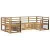 vidaXL Set di divani da esterno 6 pcs Bianco 245 x 128,5 x 73 cm