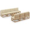 vidaXL Set Divani da Giardino 8 pz con Cuscini Legno Massello di Pino