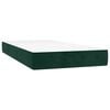 vidaXL Giroletto a Molle con Materasso Verde Scuro 100x200 cm Velluto