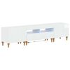 vidaXL Mobile TV LED a 3 pezzi Bianco Lucido Legno ingegnerizzato