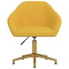 vidaXL Sedia da Pranzo Girevole Gialla in Velluto
