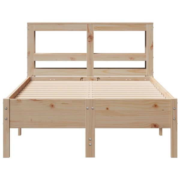 vidaXL Letto senza Materasso 120x190 cm in Legno Massello di Pino