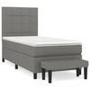 vidaXL Giroletto a Molle con Materasso Grigio Scuro 100x200 cm Tessuto