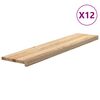vidaXL Gradini 12 pz 120x25x2 cm in Rovere Massello Non Trattato