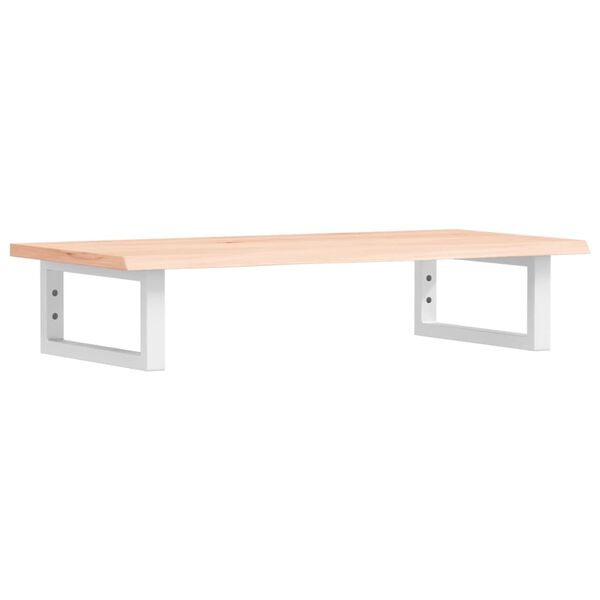 vidaXL Ripiano a Parete per Lavabo in Acciaio e Massello di Rovere