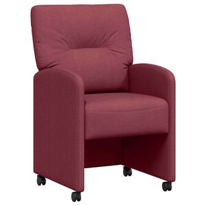 vidaXL Sedie da pranzo 2 pcs Rosso vino 57 x 67 x 95 cm Tessuto