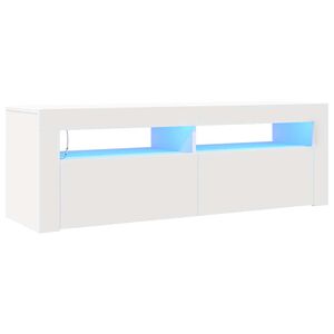 vidaXL Mobile Porta TV con Luci LED Bianco 120x35x40 cm
