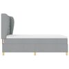 vidaXL Letto con molle e materasso Grigio Scuro 90x190 cm Tessuto