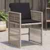 vidaXL Sedie da Giardino con Cuscini 4 pz Grigio Chiaro in Polyrattan