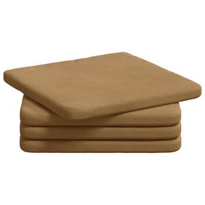 vidaXL Cuscini per Seduta 4 pcs Marrone 40 x 40 x 3 cm Velluto