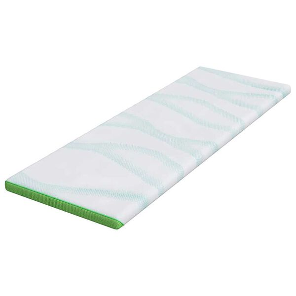 vidaXL Topper per materasso Bianco e Verde 80 x 200 cm