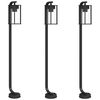 vidaXL Lampade da Terra per Esterni 3 pz Nere 100 cm in Acciaio Inox