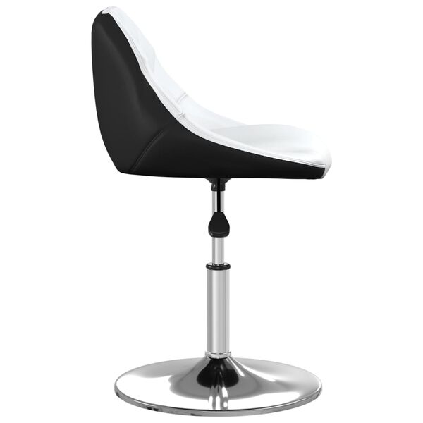 vidaXL Sgabello da Bar Bianco e Nero in Similpelle