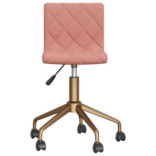 vidaXL Sedie da Pranzo Girevoli 2 pz Rosa in Velluto