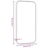 vidaXL Specchio da Parete Dorato 30x60 cm Rettangolare