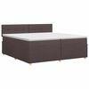 vidaXL Letto box spring con materasso Marrone Scuro 200 x 200 cm