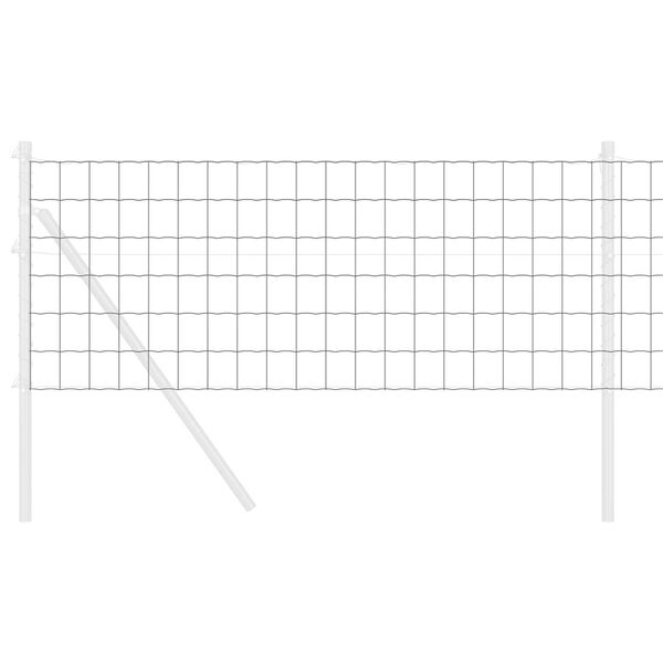 vidaXL Recinzione Euro Grigio 0.8 x 25 m Ferro rivestito in PVC