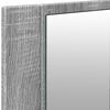 vidaXL Armadietto Specchio con LED da Bagno Grigio Sonoma 100x12x45 cm