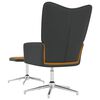 vidaXL Sedia Relax con Sgabello Marrone in Velluto e PVC