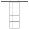 vidaXL Porta Scorrevole con Ferramenta 76x205cm Vetro ESG Alluminio