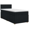 vidaXL Letto box spring con materasso Nero 100 x 200 cm Tessuto