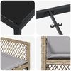 vidaXL Set da Pranzo per Giardino 5 pcs Beige polyrattan