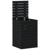 vidaXL Cesto per Bucato Nero 44x44x66 cm Legno Massello Pino