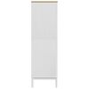 vidaXL Armadio FLORO Bianco 77x53x171 cm in Legno Massello di Pino