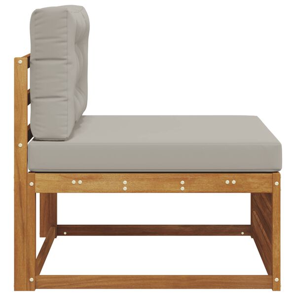 vidaXL Divano centrale da esterno Legno di Acacia Massello Naturale