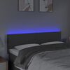 vidaXL Testiera a LED Grigio Scuro 144x5x78/88 cm in Tessuto
