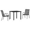 vidaXL Set da Pranzo per Giardino 3 pz Nero