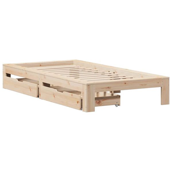 vidaXL Giroletto senza Materasso 90x200 cm in Legno Massello di Pino