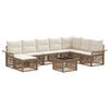 vidaXL Set Divano da Giardino 9 pcs Beige polyrattan