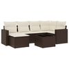 vidaXL Set Divani da Giardino 7 pz con Cuscini Marrone in Polyrattan