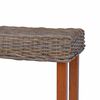 vidaXL Panca 110 cm in Rattan Naturale Kubu e Massello di Mogano