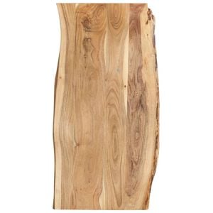 vidaXL Piano del Tavolo in Legno Massello di Acacia 118x(50-60)x2,5 cm