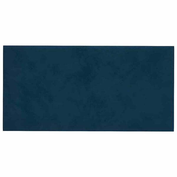 vidaXL Pannelli Murali 12 pz Blu 30x15 cm in Velluto 0,54 m&sup2;