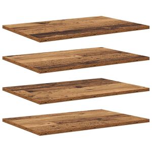 vidaXL Scaffale 4 pcs Marrone 60 x 40 x 1,5 cm Legno multistrato