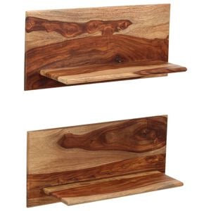 vidaXL Mensole 2 pz 58x26x20 cm in Legno Massello di Acacia