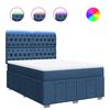 vidaXL Giroletto a Molle con Materasso Blu 140x200 cm in Tessuto