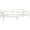 vidaXL Divano Letto con Materasso 90x200 cm Bianco in Legno di Pino