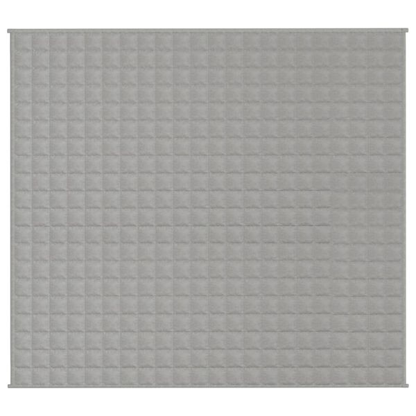 vidaXL Coperta Ponderata Grigia 200x230 cm 13 kg Tessuto