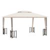vidaXL Gazebo con Teli Laterali e Doppio Tetto 3x4 m Crema