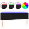 vidaXL Testiera a LED Nera 160x5x78/88 cm in Tessuto