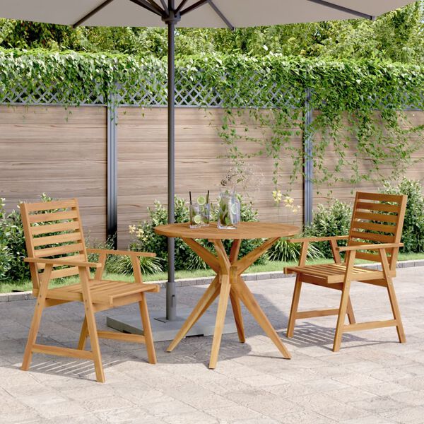 vidaXL Set da Pranzo per Giardino 3 pz in Legno Massello di Acacia