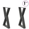 vidaXL Gambe per tavolo da pranzo 2 pz Antracite 50x(72-73,3) cm Acciaio