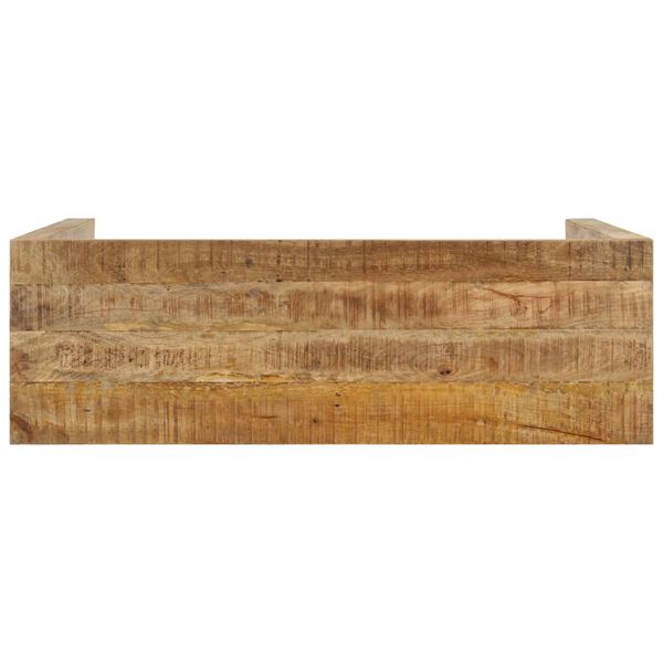vidaXL Tavolo Consolle 110x35x76 cm in Legno Massello di Mango Grezzo